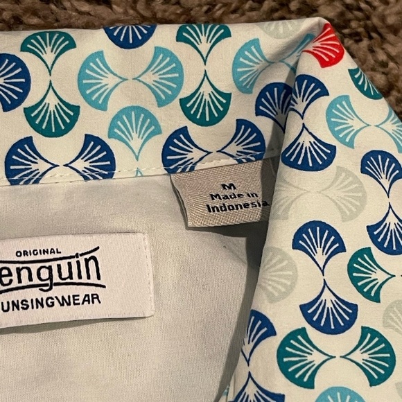 Penguin munsingwear NWT cotton viscose blend button up short sleeve - Picture 7 of 11